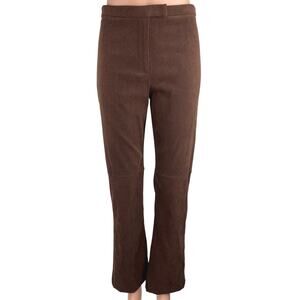 Vintage Patricia Jones Brown Stretch Ankle Flat Front Flare Dress Pants Size 2
